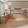 Fantasy kitchen cabinet combination cabinet stainless steel sink stove integrated cupboard household simple storage cabinet economical champagne 60CM flat upgrade and thickening