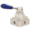 Airtac pneumatic switch manual air valve cylinder manual hand plate reversing valve 4HV230-08 three-position four-way 4HV210-08-L self-locking type