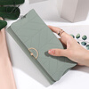 Casa-kupsCK wallet women's long small fresh flower handbag multifunctional large capacity card holder wallet all-in-one bag for women sea foam green