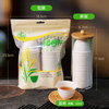 Disposable Kung Fu tea cup, degradable rice husk, environmentally friendly, high-end, heat-resistant office and household supplies, thickened 60ml, 50 pieces + cup holder