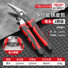 Delixi Electric multi-functional iron scissors, wire trough shears, stainless steel strip scissors, iron scissors, colored steel tile industrial scissors, wire stripping, elbow iron scissors (pack of 2)
