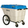 Mobile trash can 400L550L plastic sanitation and cleaning truck garbage truck trolley outdoor with cover and wheels single barrel with lid