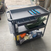 Xuan Kashi tool cart trolley multi-functional storage rack auto repair repair car mobile workshop drawer-type turnover parts cart gray double-layer storage parts tool cart