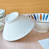 Nordic style 7-inch ramen bamboo hat ceramic instant noodle bowl tableware household Japanese soup bowl high foot color craft Japanese 7-inch bamboo hat bowl color 1 pack