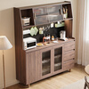 Yiyang solid wood sideboard against the wall integrated storage cabinet kitchen storage cabinet living room tea cabinet wine cabinet multi-functional storage cabinet solid wood color 120cm solid wood door style