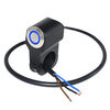 Small switch mini button motorcycle electric vehicle universal modified switch aluminum alloy LED headlight spotlight horn start waterproof switch waterproof B style blue light self-locking switch 1