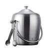 Singer platinum insulated ice bucket stainless steel champagne bucket red wine iced beer ice bucket ktv bar ice wine bucket ice bucket 2L bright binaural ice bucket with ice clip set