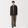 MUJI Men's Kapok Blend Corduroy Collar Jacket Men's Jacket 25 Years Winter Outerwear Men's Men's Dark Gray L (175/100A)