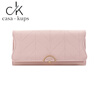 Casa-kupsCK wallet women's long small fresh flower handbag multifunctional large capacity card holder wallet all-in-one bag for women sea foam green