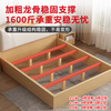 Yingyucai solid wood bed simple modern master bedroom home 1.5 single bed rental room with 1.8 meters tatami soft package gray single bed thickened model recommended by the store manager 1.5*2 meters