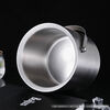 SUPU304 stainless steel ice bucket double-layer thickened handle insulated ice bucket household red wine beer large ice bucket with lid 1.6L double-layer thickened 304 ice bucket (ice clip included)