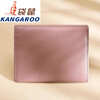 Kangaroo Wallet Women's Genuine Leather New Wallet Short Folding Mini Compact Versatile Fashion Coin Purse Multi-Function Peach Pink - First Layer Cowhide