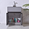JOMOO balcony space aluminum laundry pool integrated cabinet stainless steel sink cabinet wash basin kitchen small apartment home bathroom cabinet 50*40 natural color handmade basin cabinet default dark gray