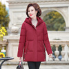 Yaya (YAYA) mother down jacket women's winter middle-aged women's middle-aged women's winter clothing foreign style short hooded thickened fashion jacket