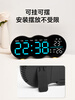 Allied wall clock living room 2025 new home high-end creative Internet celebrity silent bedroom clock hanging on the wall without punching nails (white atmosphere light-Yunduo) plug-in model can be hung and placed without punching