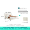 Lin's home fabric bed master bedroom large bed cream style puff bed fabric bed suspended bedroom double bed 1.8m x 2m TBC129