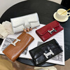 Kangaroo Clutch Women's 2025 New Internet Celebrity Light Luxury Niche Trendy High-Looking Large Capacity Multi-Card Slots Clutch Wallet Red 2168 Sichuan