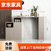 Bar table partition cabinet home living room sideboard integrated wall multi-functional wine cabinet island modern sand champagne gray 1.1 bar counter 08 cabinet