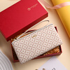 Goldlion Wallet Women's New Print Women's Fashion Long Wallet Large Capacity Card Holder Zipper Multifunctional Clutch Large - Off-White