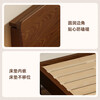 Yongjuxi solid wood bed 1.5m x 2m oak single bed small apartment master bedroom double bed simple bedroom large bed walnut color solid wood bed 1.5m x 2m