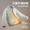 NetEase carefully selects 25 new products, lightweight fluorine-free three-in-one down jacket, functional, technological, knitted, windproof, breathable, scratch-resistant and wear-resistant U1 placket style - Phantom Black (three-in-one down liner) 2XL