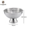 European stainless steel extra large ice bucket practical ice wine bucket bar red wine ice bucket ice grain bucket champagne bucket salad basin small diameter 35cm