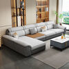 Huang Kairui's new winter and summer dual-use removable cotton and linen sofa, modern and simple living room, fabric, large and small, cat claw leather sofa, double + single + imperial concubine 3.2 meters + coffee table TV cabinet, skin-friendly and breathable cotton and linen, soft and delicate sponge, color contact customer service