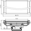 PCB module frame length 245mm-265mm 72mm width/relay module frame/DIN35/module box PCB length 264mm 50mm optional color green or black