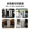 GNF 50 liter swing lid bucket round stainless steel flip lid trash can large Hong Kong style public hotel lobby commercial street shopping mall milk tea shop cinema elevator entrance hall GPX-110E