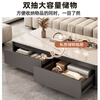 Coffee table living room household small apartment 2025 new table modern simple creative slate color rectangular coffee table table Muye dark gray 140*60*37cm