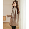 Shangjing Wool Coat Women's 25 Winter New Women's Suit Collar Plaid Contrast Color Wool Double-sided Wool Coat Top Women