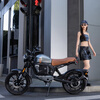 MoShou's new product launches M05 electric motorcycle, straddling electric motorcycle, lithium battery, smart long-range, high-speed mobility moped, commuting for adults, retro high-performance electric motorcycle, Starship Gray