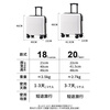 Boldun Small Suitcase Women's 20-inch Lightweight Boarding Password Trolley Case Universal Silent Wheel Male Student's 18-inch Suitcase White 18-inch PC Material + Lifetime Free Warranty