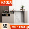 Bar table partition cabinet home living room sideboard integrated wall multi-functional wine cabinet island modern sand champagne gray 1.1 bar counter 08 cabinet