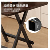 Huakaizhixing folding table table folding dining table simple and convenient small apartment dining table square table CJ018 dark wood grain 80cm