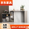 Bar table partition cabinet home living room sideboard integrated wall multi-functional wine cabinet island modern sand champagne gray 1.1 bar counter 08 cabinet