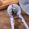 Huanjin metal nut cracker funnel walnut clip multi-functional household spring peeler pine nut and hazelnut peeler durable aluminum alloy non-slip handle that will last a lifetime four-clamp upgraded version