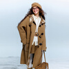 Sancai 2025 new winter style plaid double-sided woolen coat reversible woolen coat F