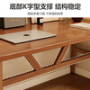 Zhuobo computer table desktop desk study table home dining table simple fast food table BZ21 walnut color 120*60cm