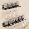 Muju red wine glass rack upside-down goblet storage rack wine cabinet storage wall-mounted cup storage rack light luxury home hanging gun gray 6 cup rack