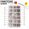 FANCYCHIC mechanical screw box repair small screws ccd camera digital repair glasses watch laptop accessories flat head + countersunk head black (18 specifications)