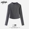 MJ STYLE thin velvet half turtleneck long-sleeved bottoming shirt for women 2026 winter new 7A antibacterial slim slim comfortable warm top