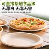 Jieribang disposable sugarcane pulp dinner plates 9 inches 20 pieces food grade thickened waterproof and oil-proof biodegradable paper plates