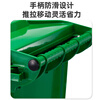 Nafunia outdoor trash can extra thick 120L commercial plastic sanitation trash can with cover wheel industrial community property flip-top peel box green