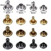 Fengxi DIY metal copper double-sided rivets, mother-in-law rivets, rivets, rivets, ding decoration, leather bags, shoe and hat accessories, buttons, gun black, 20 sets, 6mm (can be riveted up to 3mm thick)