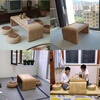 Shantou Lincun rattan tatami coffee table balcony table tea table simple bay window table Japanese-style low table household floor combination small table customized size length * width * height cm complete set