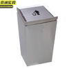 Jingzhou Shibang shopping mall elevator entrance cleaning peel box swing lid stainless steel hotel commercial trash can JZSB-1121 enlarged square 33*33*73