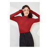 New fashionable and simple half turtleneck wool blended sweater for women, autumn and winter slim fit and versatile bottoming shirt, black M (90~110 catties)