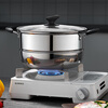 BSITN stainless steel steamer one layer 32cm steamed buns stew soup pot single layer steamer gas stove induction cooker universal 2110
