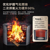Firewood smokeless gasification firewood stove fierce fire stove removable 304 stainless steel farmhouse new rural villa new large pot stove range hood range hood earth stove smoke stove combination smoke stove combination 1.8m firewood stove + 1.8m 2000W hood